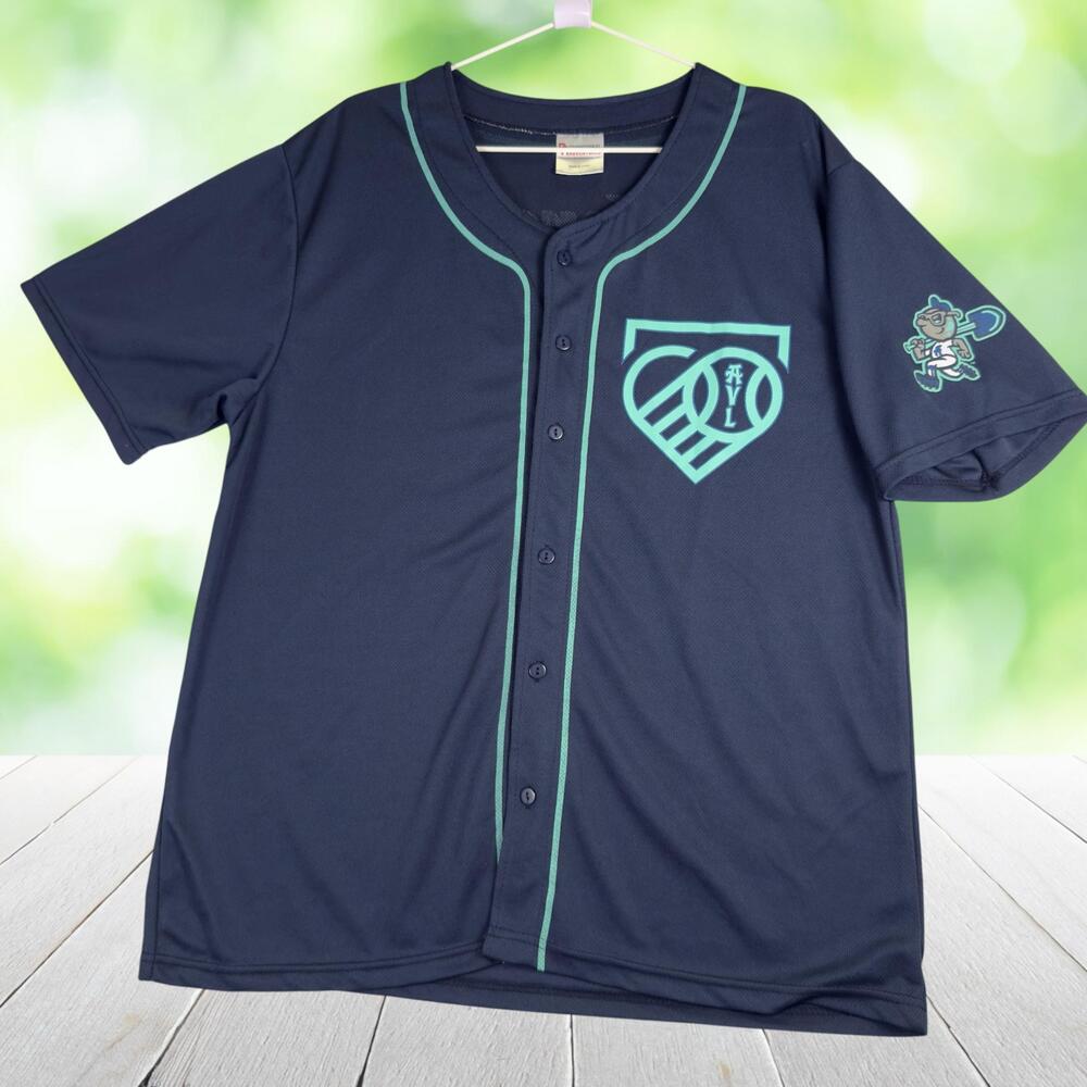 Asheville Tourists SGA Baseball Jersey Mr. Moon Mascot Blue MiLB 2025 Size L